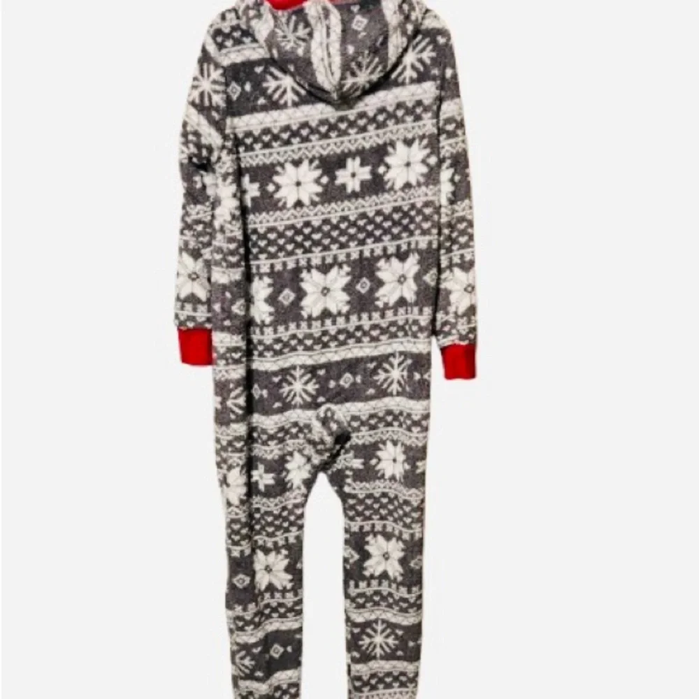 Festive Snowflake Women's Pajama Onesie - Picture 2 of 3